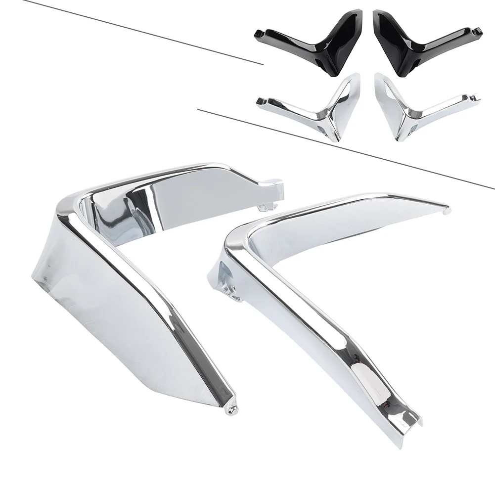 2x Motorcycle Fairing Edge Lower Trim Cover ABS Glossy Black/Chrome For Honda Goldwing 1500 GL1500A Aspencade GL1500SE 1988-2000