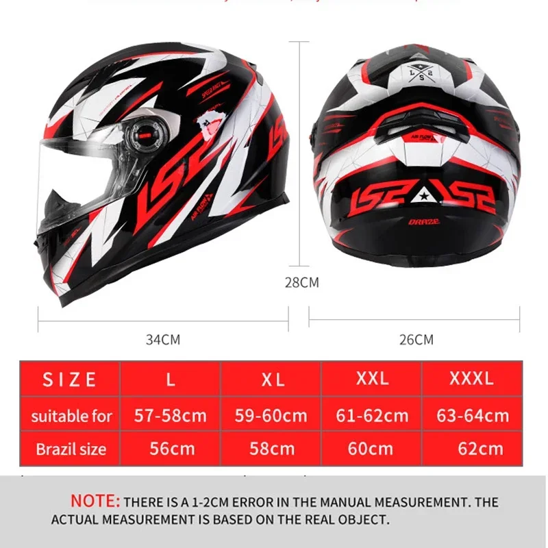 Original LS2 FF358 Motorcycle Helmet LS2 Draze Full Face Helmets