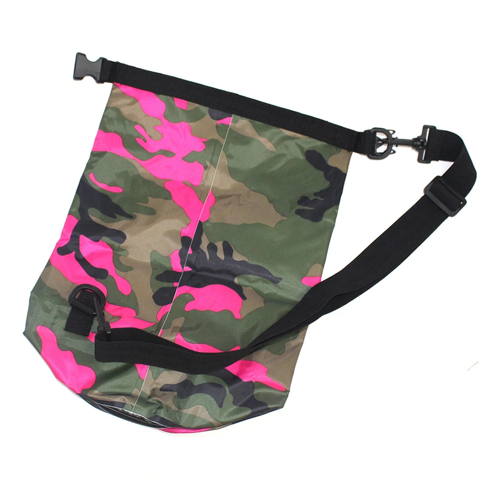 2/5/10/15/30L Outdoor Camouflage Wasserdichte Trockentaschen Tragbare Rafting Tauchen Trockentasche Sack PVC Schwimmtaschen für Flusstrekking – Detail 24