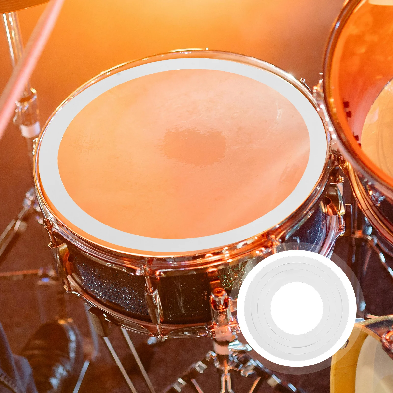 

4Pcs Snare Drum Damper Rings Soft Sound Practice Pad Durable Portable Drum Kit Parts Percussion Instrument Accessories