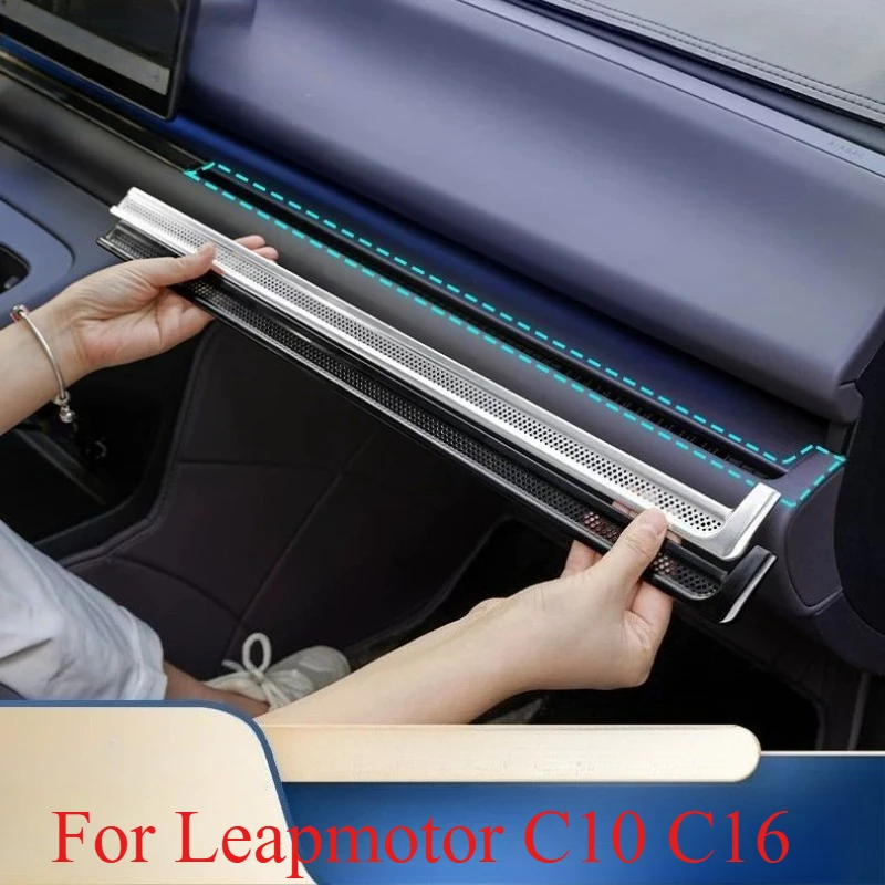 

stainless steel Central control instrument panel air conditioning outlet protective cover For Leapmotor C10 C16
