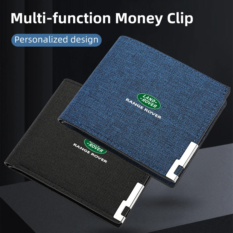 Car Men Short Wallet Credit Card Holder Coin Holder Folding Wallet For Land Rover Freelander L2 LF Range Rover Discovery L319