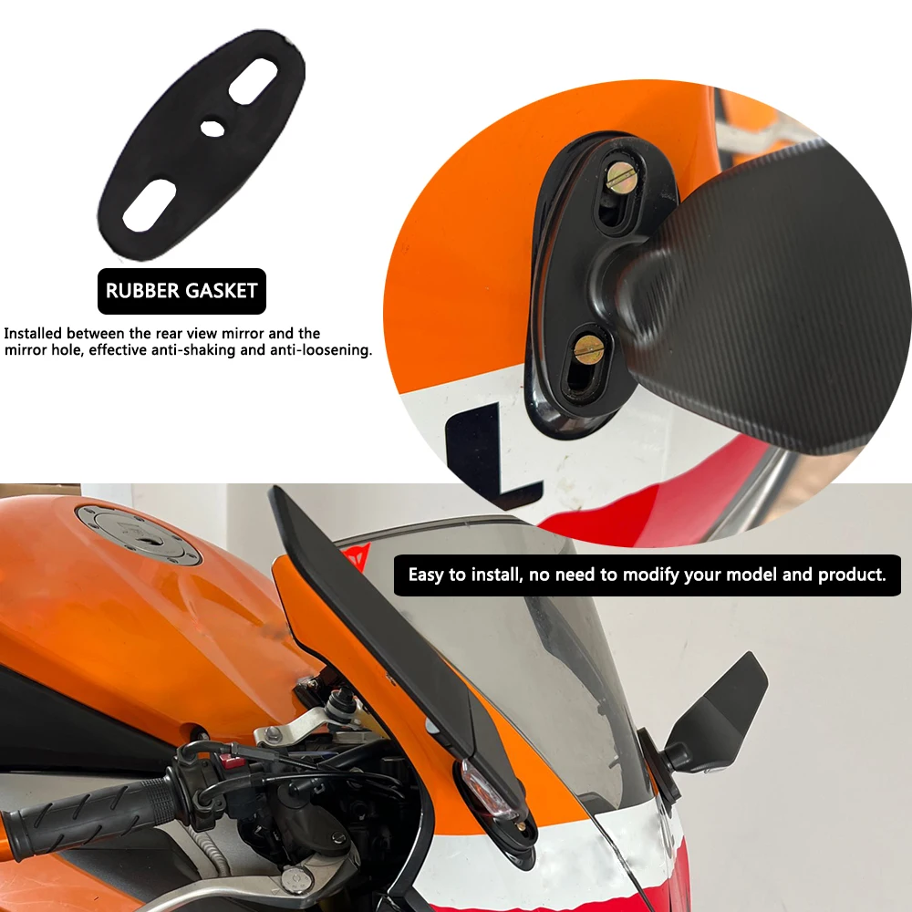 Stealth Mirrors Adjustable Rotate Wing mirror HD Glass For Honda CBR954 R CBR 954R CBR954R 2002 2003 Motorcycle accessories