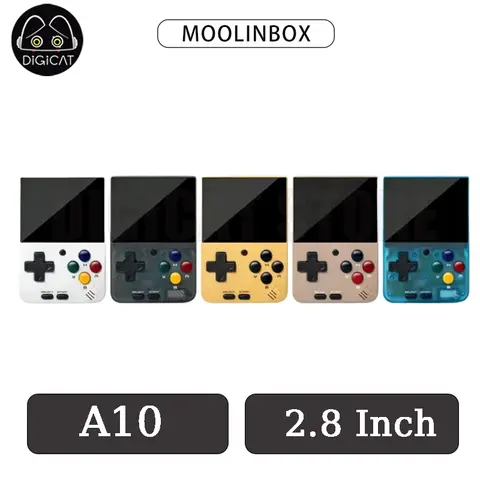 Moolinbox A10 Mini  Retro Portable Linux Mini Open Source Game Console 2.8 Inch 640 * 480 IPS 2-Person Online Palm WiFi PSP GBA