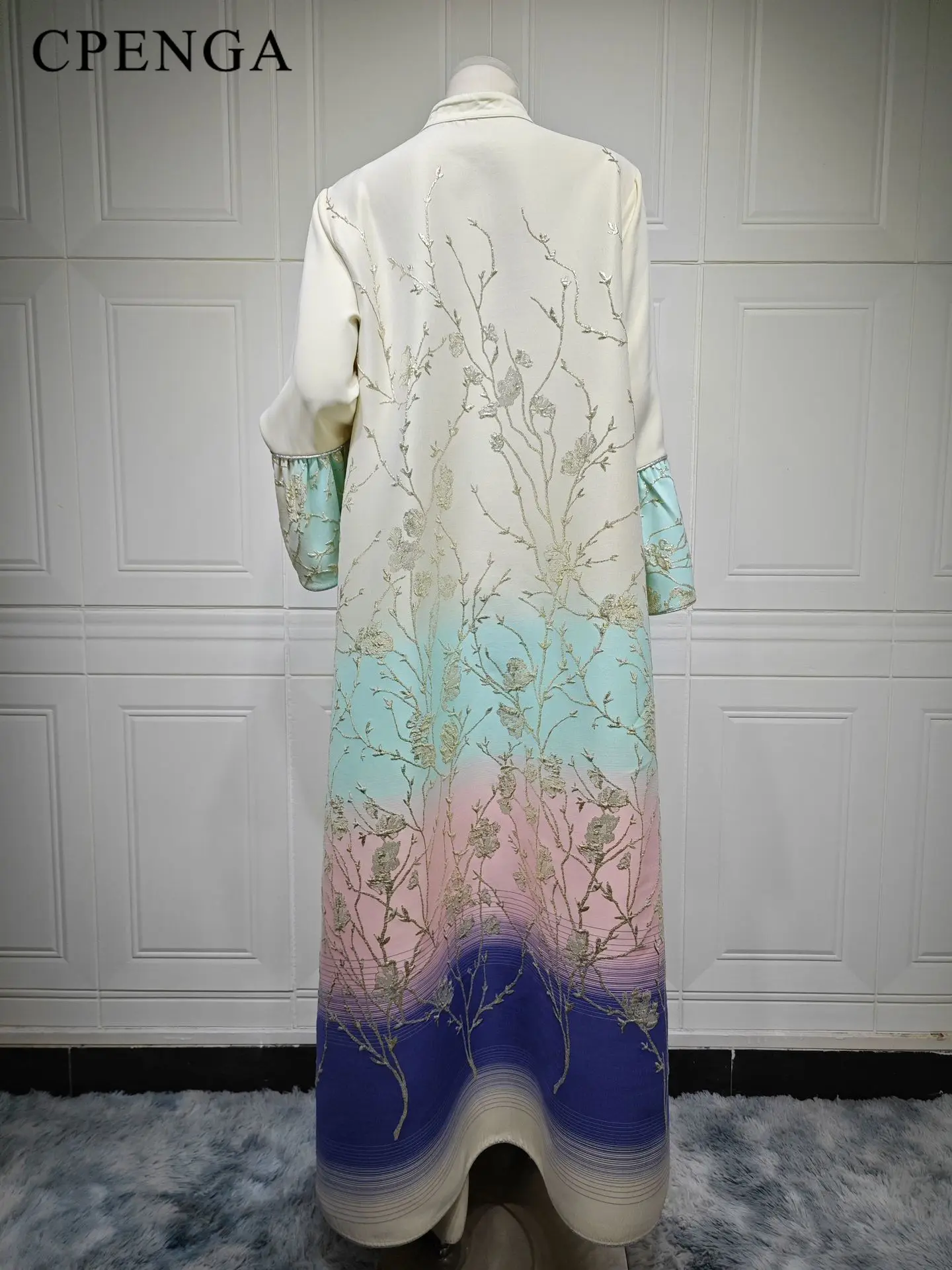 2024 Middle East Embroidery Muslim Abaya Dress for Women Arab Female Evening Party Jalabiya Clothing Islam Turkey Patchwork Robe