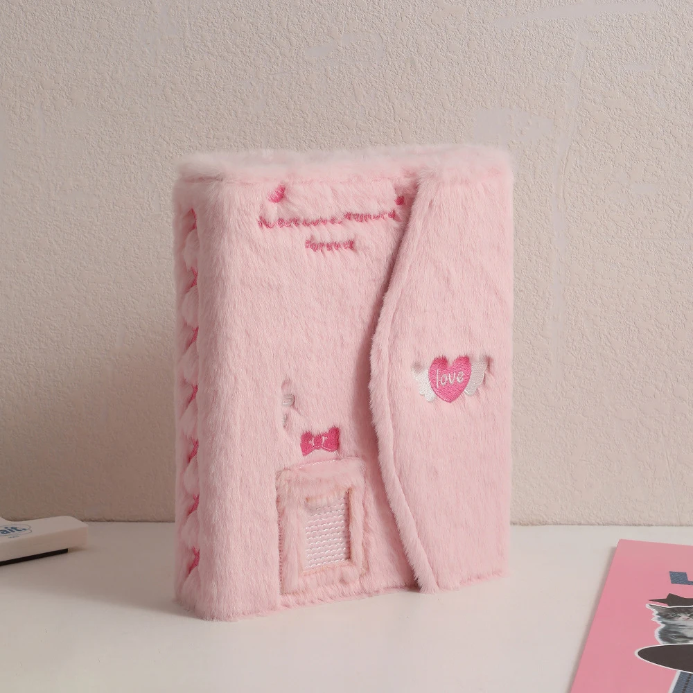 Cartoon Plush A5 Kpop Binder Photocard Holder Idol Photo Album Photocards Collect Book Kawaii School Stationery Picture Albums
