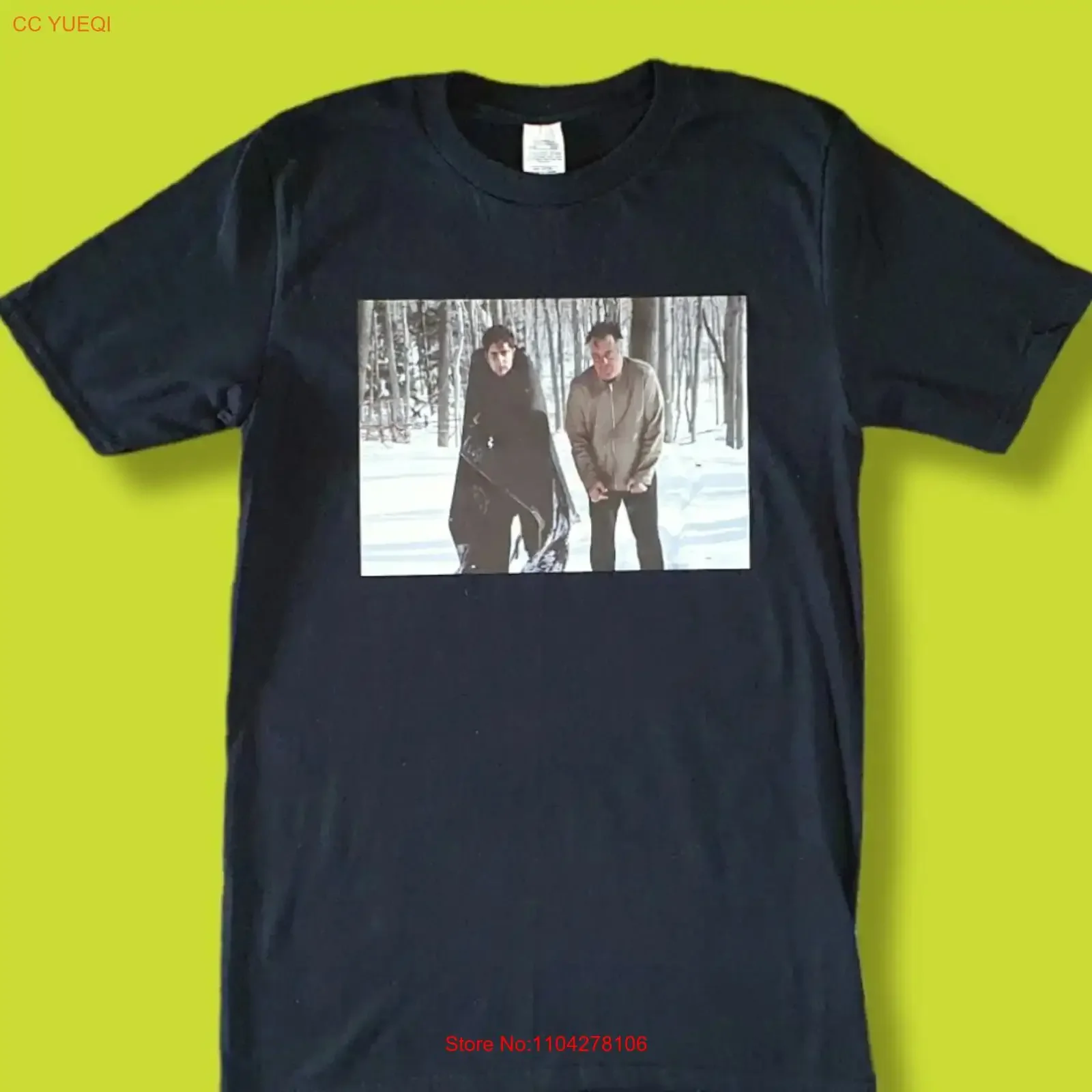 Pine Barrens Sopranos episode Black T shirt sizes Small 3XL mafia gangster tv vintage Washed Stretched Stylish Breathable