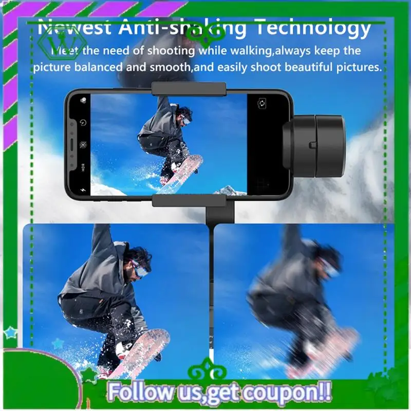 

Reliable-F8 Handheld 3-Axis Gimbal Stabilizer Phone Holder Anti Shake Video Recording Stabilizer For Cellphone Smartphone Durabl