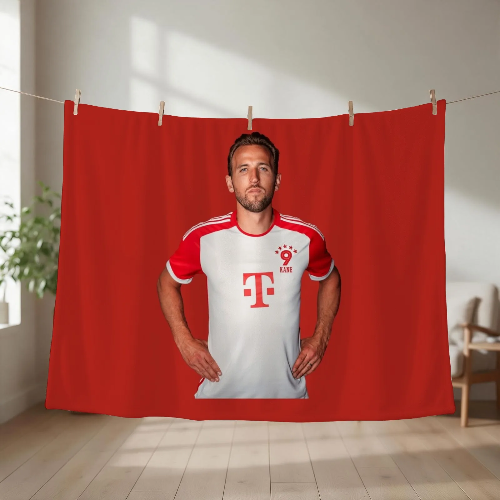 Harry Kane 9 Bayern Throw Blanket Thermals For Travel Shaggy Beach Soft Plaid Blankets