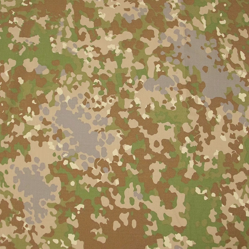 Nylon Cotton German Flecktarn Spot Camouflage IR Safe Fabric Ripstop Infrared Reflective Cloth Military Uniform DIY