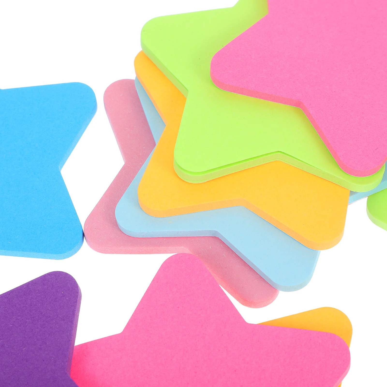 16Pcs Bright Color Star Shaped Sticky Notepads Office School Home Self Adhesive Memo Pads Cute Writing Pads Sticky Tabs