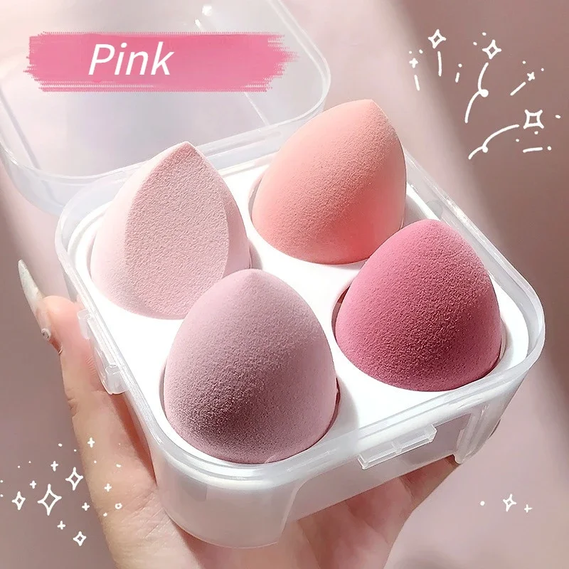 4Pcs/box Makeup Sponge Set Cute Fruit Cosmetic Puff for Foundation Cream Concealer Powder Face Make Up Blender Beauty Tools Pear