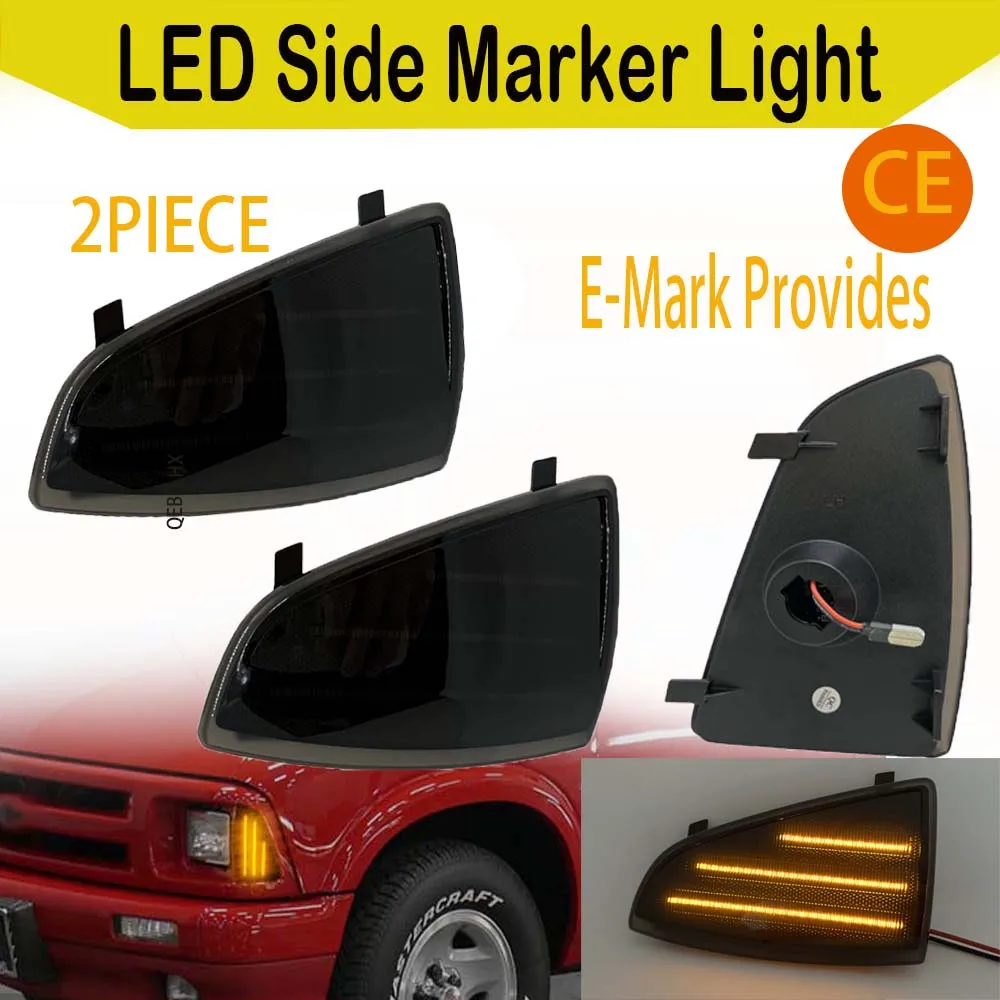 

Normal Amber Bumper Side Marker LED Lights Turn Signal Lamps For Chevrolet S10 Blazer Chevy S10 Pickup Truck 1994-1997