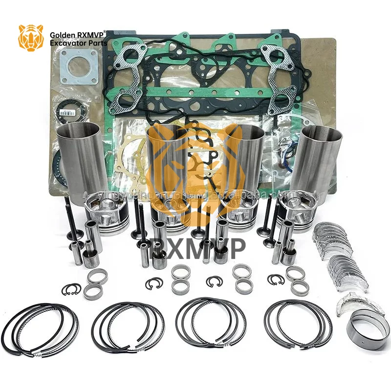 S4K S4KT Overhaul Rebuild Kit Compatible with Mitsubishi Engine Set Caterpillar CAT E110B E120B 313C 314C Excavator