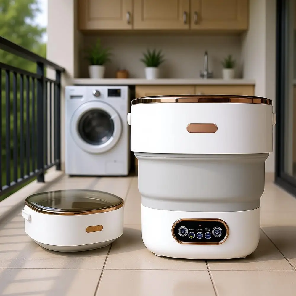 

Портативная мини-стиральная машина на 17 л, тихая и удобная в использовании, идеально подходит для общежитий, квартир и путешествий