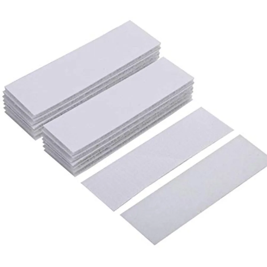 

1.2x4 Inch Hook and Loop Tape with Double Sided Adhesive - Sets Heavy Fasten Hook Loop Strips for Home Office Item Organization