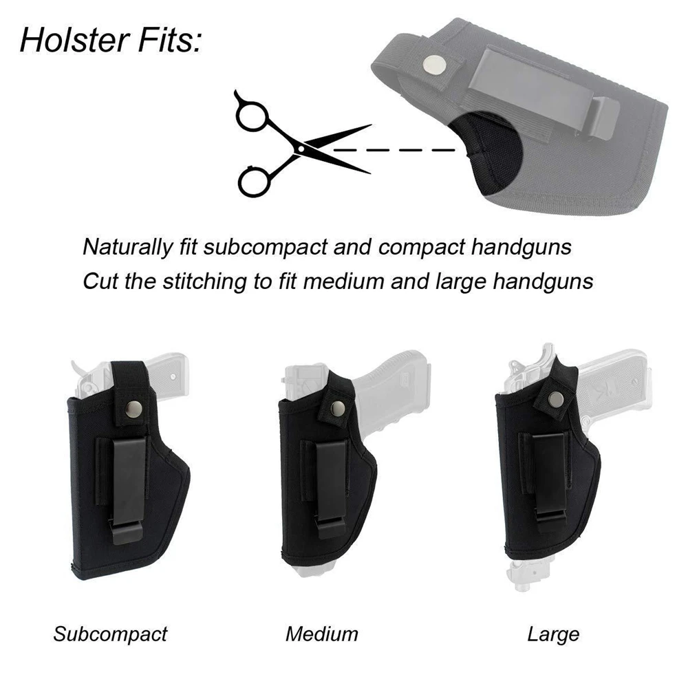 Rechts-Links-Waffenholster für Universal-Waffenmodelle, Jagd, taktische Pistolenholster, verstellbare Taille, Pistolentasche – Detail 14