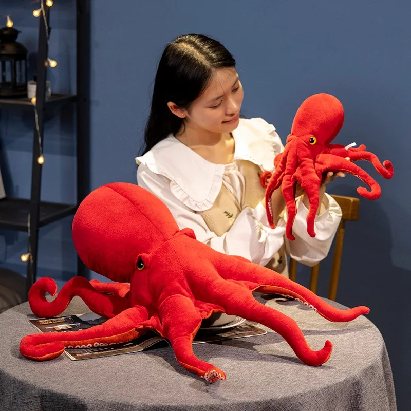 40cm75cm Lifelike Octopus Plush Toy Stuffed Simulation Sea Animal Plush Toys Red Octopus Dolls & Stuffed Toys for BirthdayGift