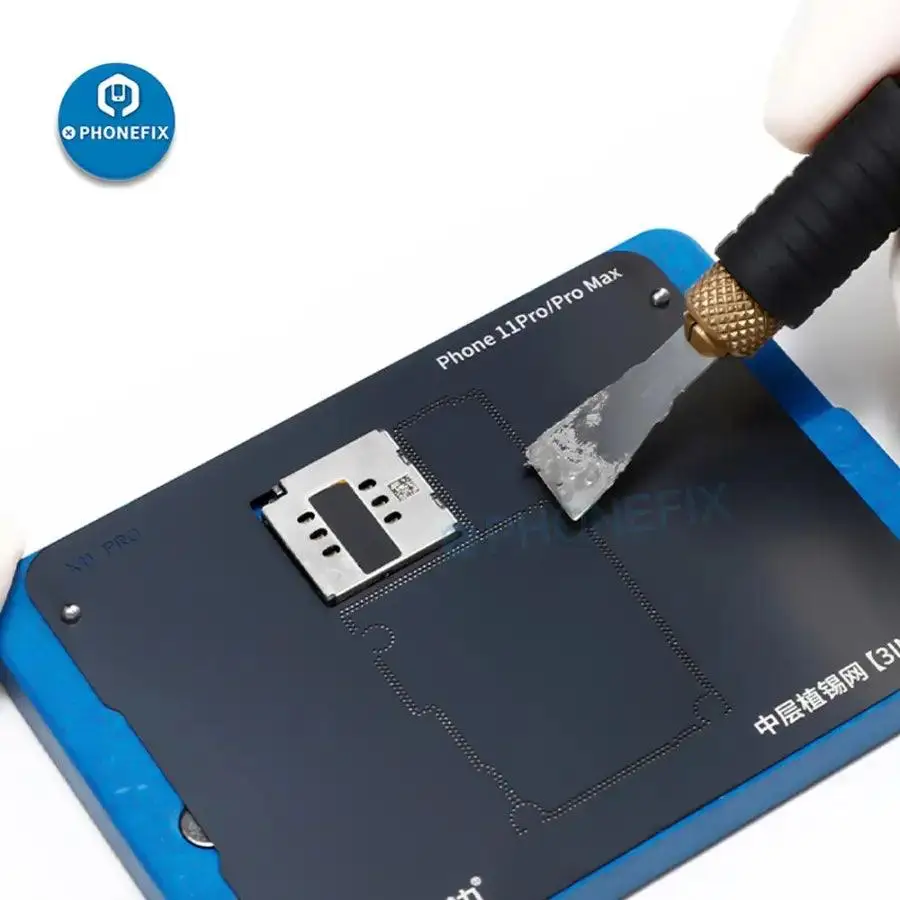 Qianli Bo Mạch Chủ Lớp Giữa Ban Vật Có Uy Tín Nền Tảng 3D BGA Reballing Stencil Kit Cho iPhone X XS XSMAX 11 13 max Pro Sửa Chữa