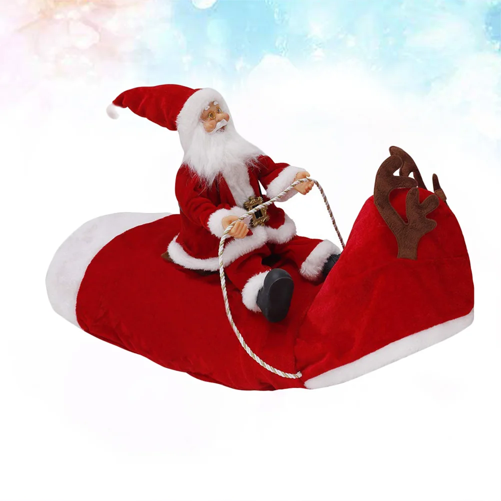

Christmas Dog Clothes Red Santa Claus Elk Print Pet Costume Winter Warm Outfit for Puppy Cat Holiday Party Size M