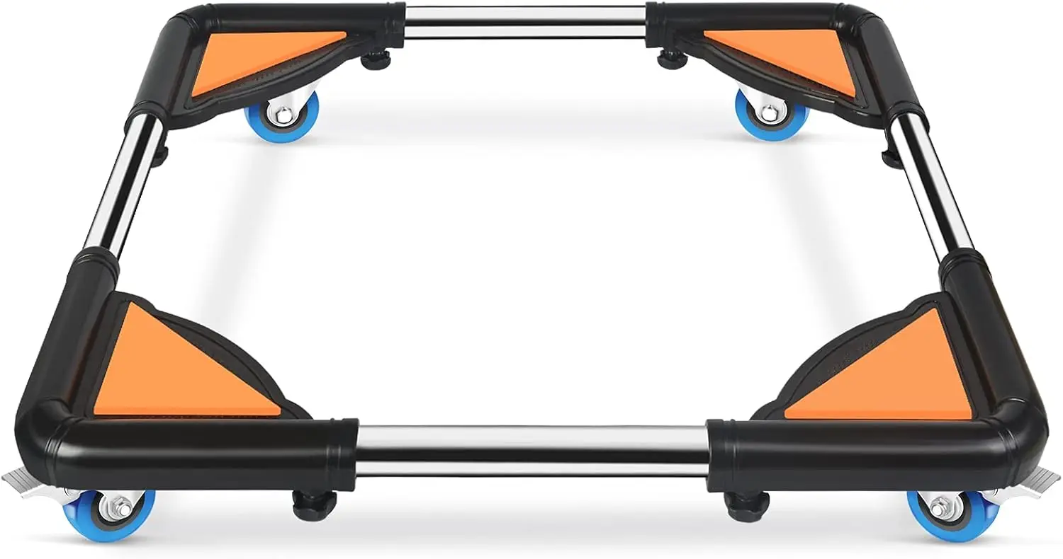 

Подставка для мини-холодильника с блокирующимися колесами, регулируемая тележка для сушилки и холодильника - черная