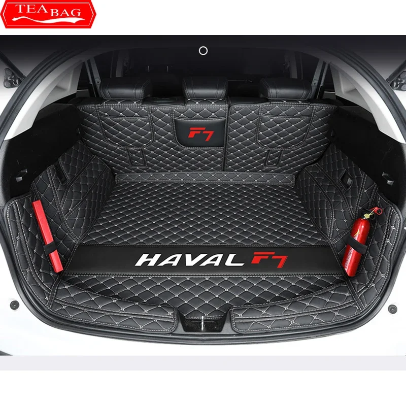 

For GWM Haval F7 2019- 2022 Car StylingTrunk Protection PU Leather Mat Catpet Interior Modification Cover Part Accessories