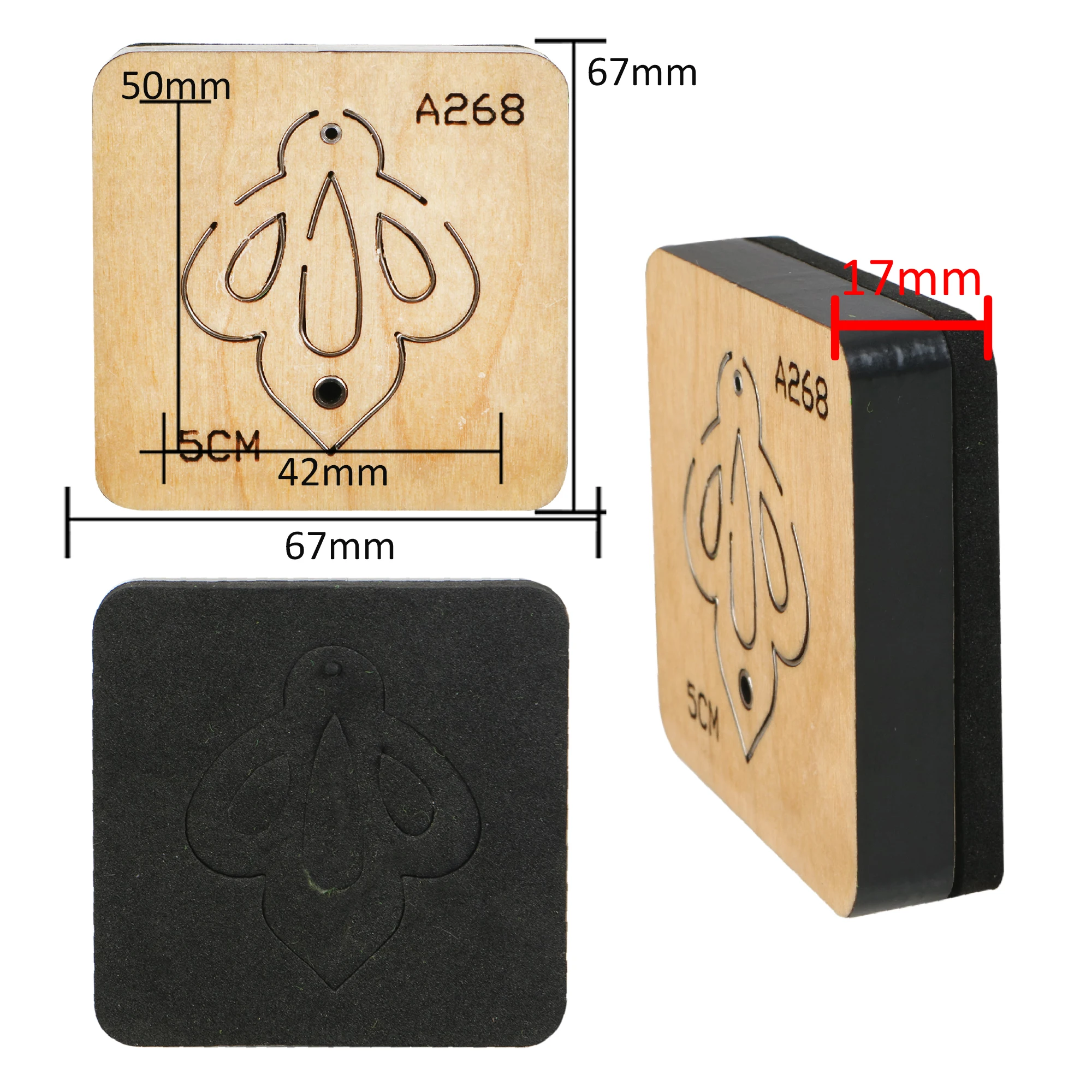 Diy Knife Mold Earring Wooden Cutting Dies Non-woven Leather Cutting Hair Clips Suitable For Common Big Shot And Machines