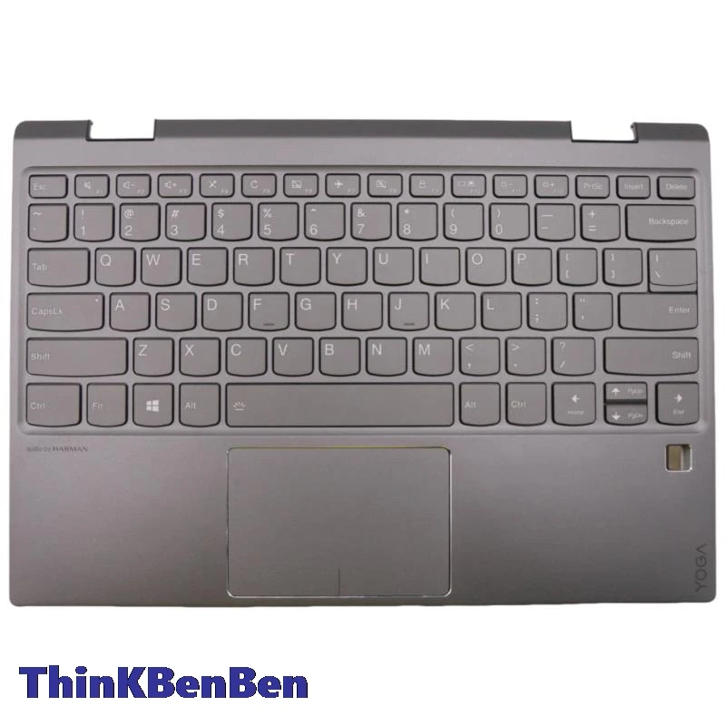 

US English Iron Gray Keyboard Upper Case Palmrest Shell Cover For Lenovo Ideapad Yoga 720 12 12IKB 5CB0Q12240