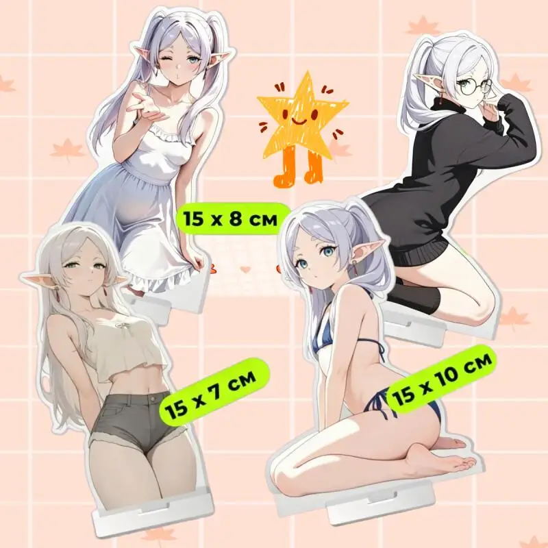 

15Cm Anime Cartoons Acrylic Standing Sign for Frieren: Beyond Journey's End Frieren Multiple Diy Acrylic Standee Birthday Gift