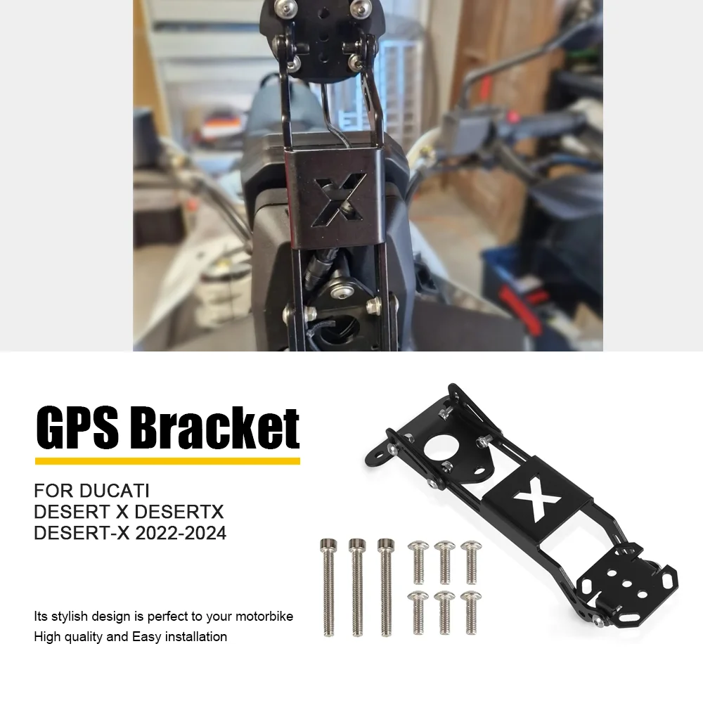 

Desert-X 2023 2024 Motorcycle GPS Mount Navigation Bracket Phone GPS Adapter Holder Clamp For Ducati Desert X DesertX 2022