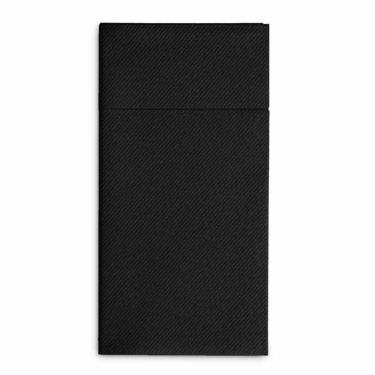 50PCS Disposable Dinner Napkins with Built-in Flatware Pocket,Prefolded Cloth Like Paper Napkins for Wedding Black