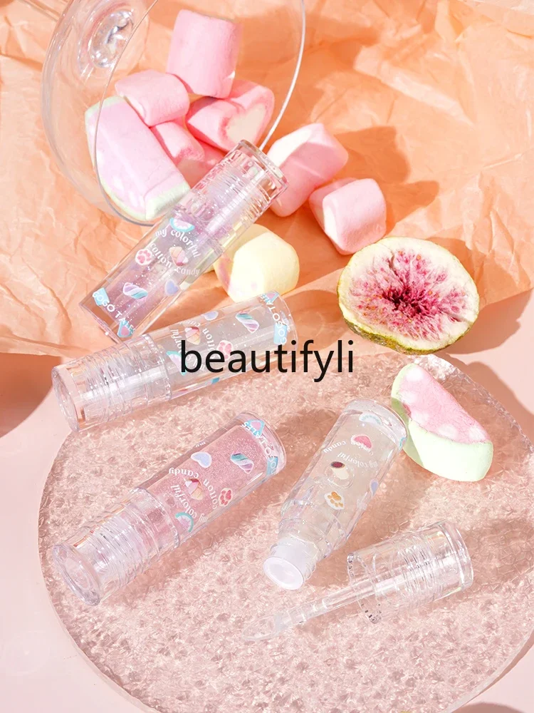 Lip oil moisturizing glaze transparent lip gloss glass lip balm anti-drying and cracking