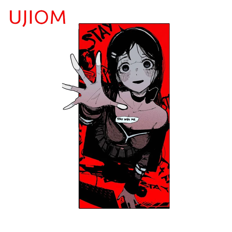 UJIOM Miside Art Mita Slap Wandaufkleber, künstlerisch, elegant, attraktiv, Okklusion, Kratzer, edgy, PVC-Aufkleber für glatte Oberfläche