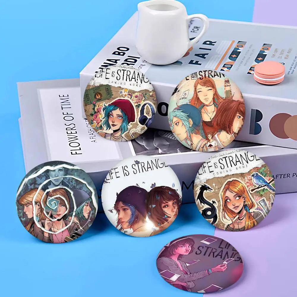 Interactive Movies L-Life Is Strange game 58mm Handmade Brooch Cartoon Cosplay Badge on Backpack Jewelry Accessories Gifts