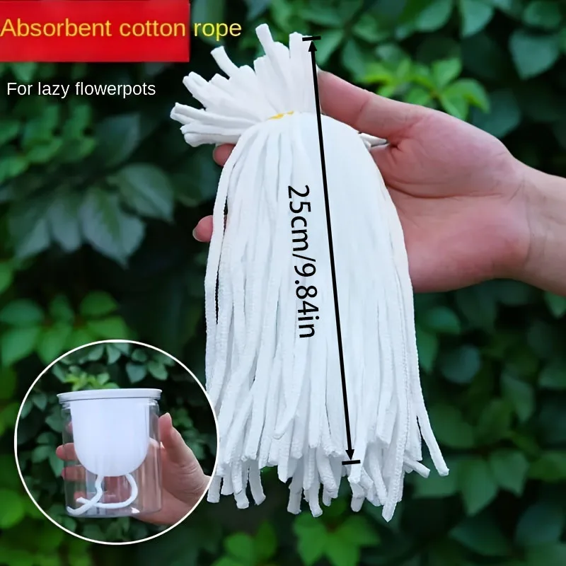 

1pcs Self-Watering Cotton Rope Lazy Planter Cotton Rope Hydroponics Self-Watering Rope Planter Cotton-Wrapped Core Cotton Thread