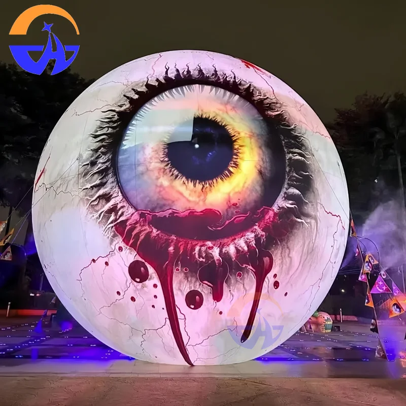 

Индивидуальные надувные светящиеся реквизиты для глазного яблока для украшения мероприятия торгового центра на Хэллоуин тематикой ужасов.