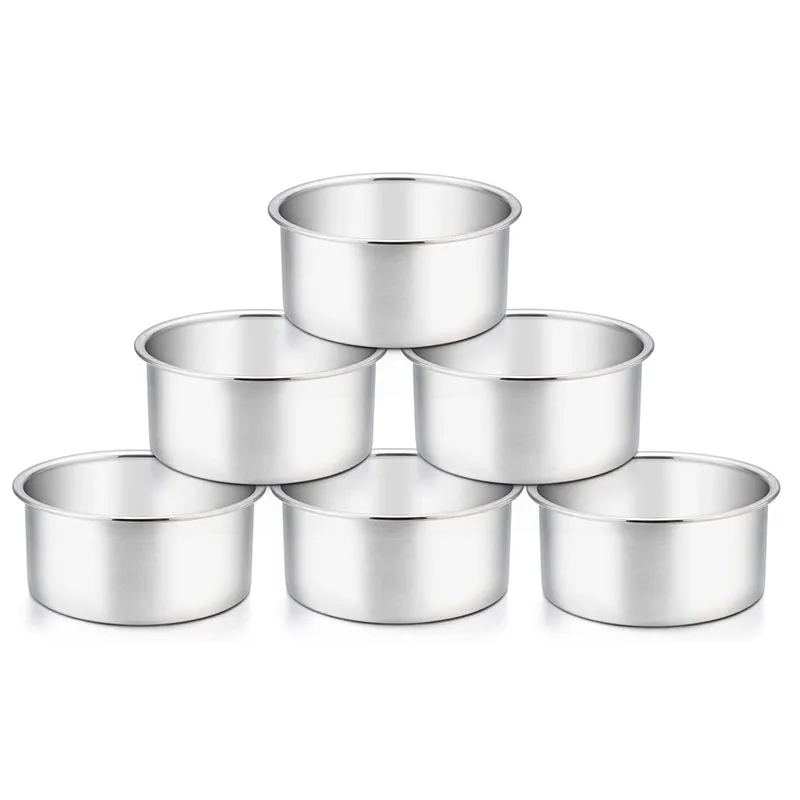 

6/12Pcs Aluminum Mini Cake Pans, 4-Inch Non-stick Cake Baking Pans Set for Home Kitchen DIY Baking Tools