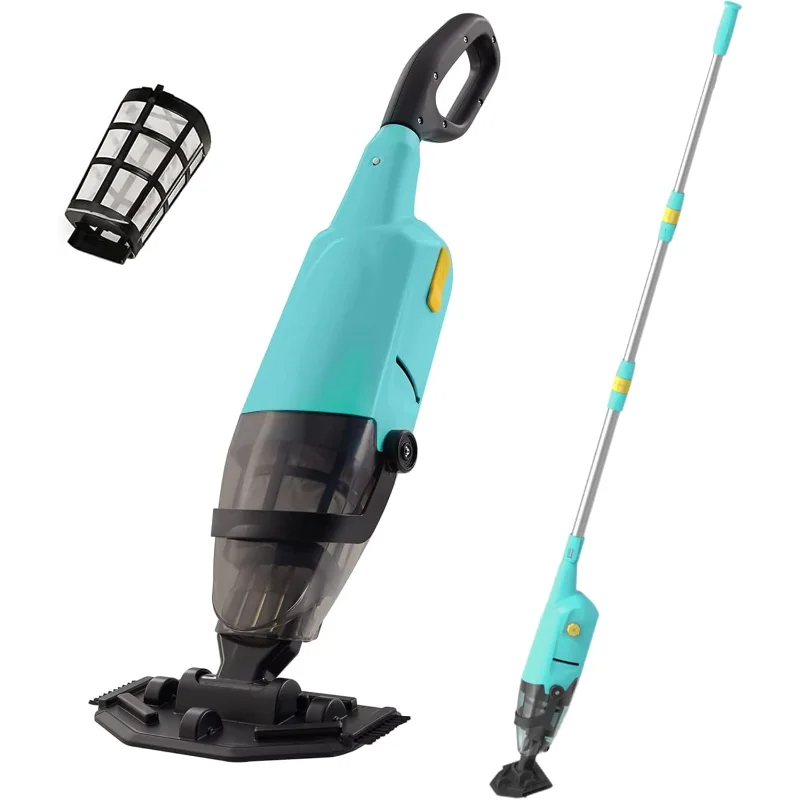 

Pool Vacuum Cordless Handheld Cleaner Rechargeable with 60 mins Runtime, Perfect for Above Ground Pools, In-Ground Pools