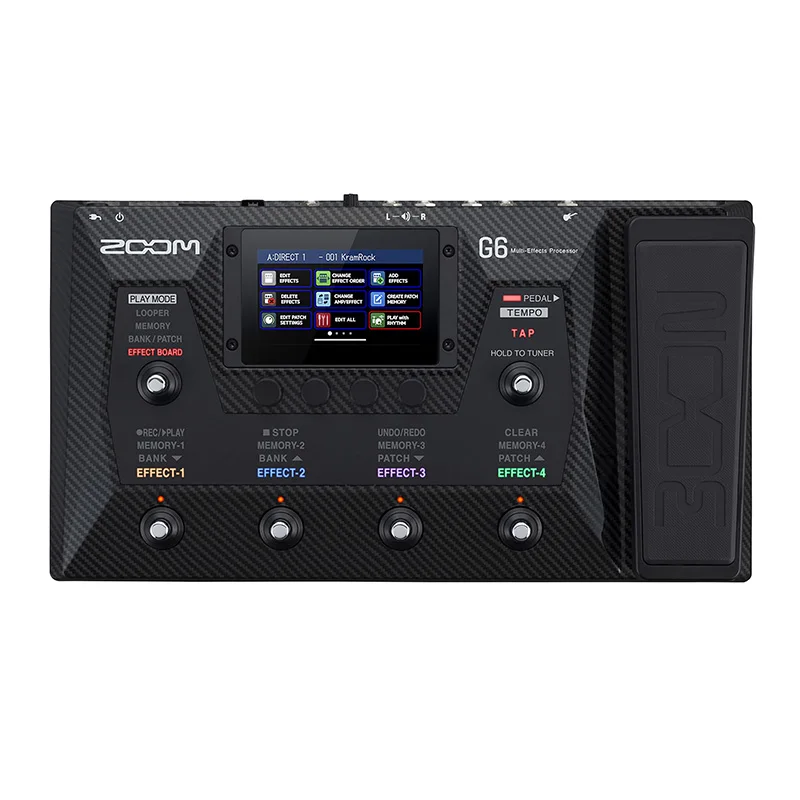 

ZOOM G6 Guitar Multi-Effects Processor with Expression Pedal, Touchscreen Interface, 100+ Built in Effects, Amp Modeling, IR’s