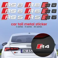 Car Body Rear Trunk ABS Badge S3 S4 S5 S6 S7 S8 Emblem Sticker Decor Accessories for Audi S3 S4 S5 S6 S7 S RS RS3 RS4 R8 Quattro