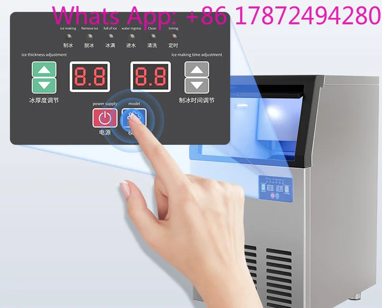 Industrial Commercial Ice Maker Making Machine  Energy Efficiency Stainless Steel  Customized Provided 1000kg Ice Tube Machine