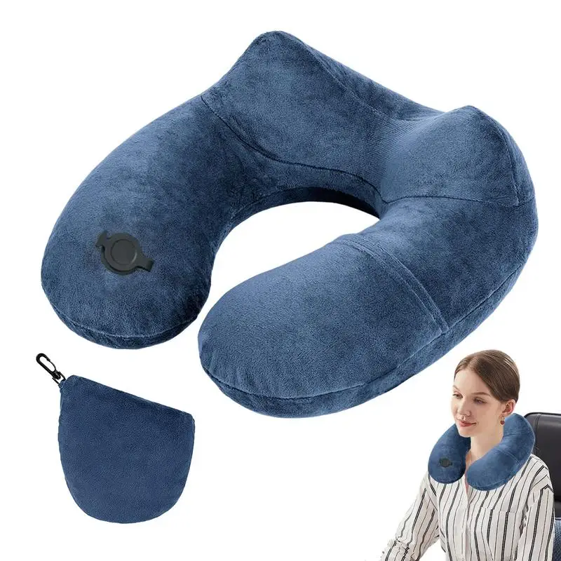 Sleeping Neck Pillow Inflatable Sleeping Pillow For Traveling Adjustable Neck Pillow For High-speed Rail Outdoor Travel