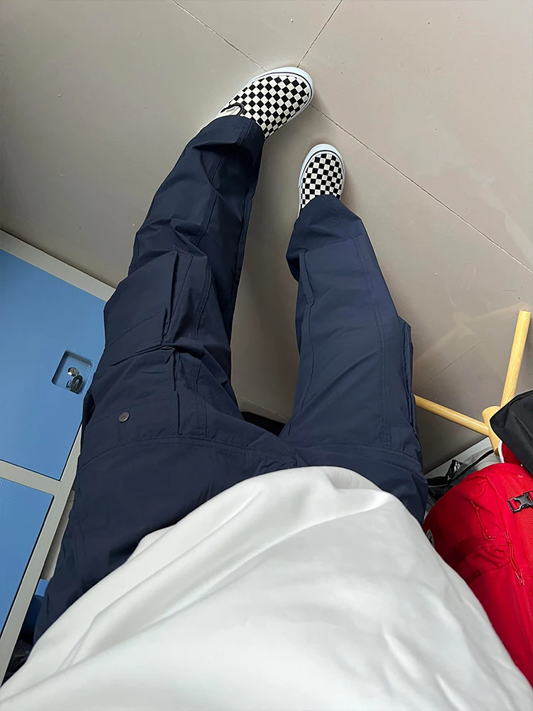 

Американские рабочие брюки High Street Multi-ket для мужчин: прямой крой CleanFit, быстросохнущие, в стиле ретро, повседневные