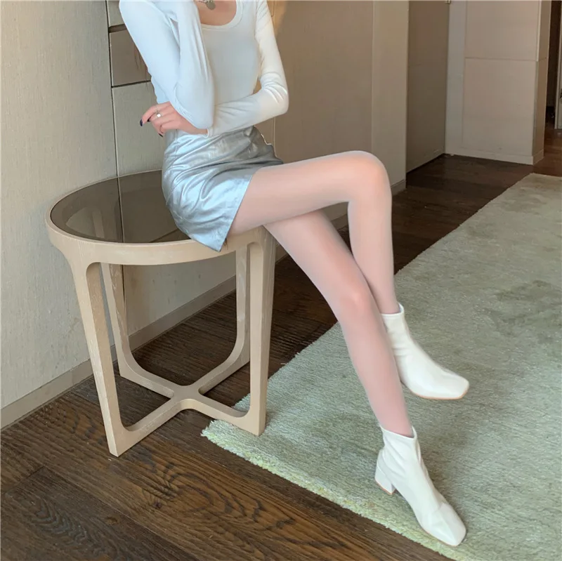 Glänzende Strumpfhosen für Damen und Mädchen, glitzernde Strümpfe, schimmerndes Silber, schlank, atmungsaktiv, durchsichtig, Anti-Hook, ultradünn, Medias – Detail 4