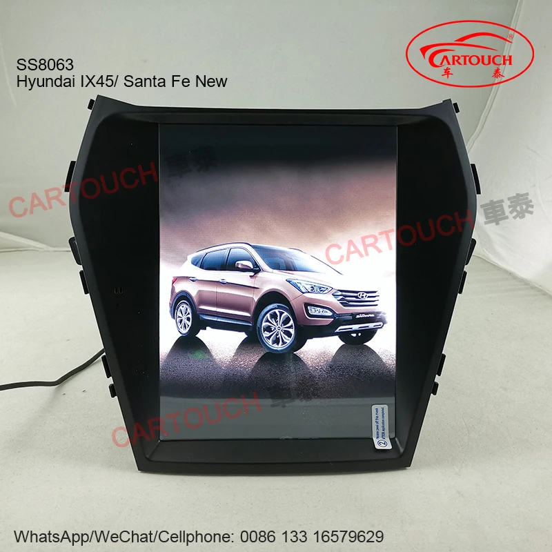 For Hyundai Sonata ELANTRA IX45 SANTA FE Vertical IPS Screen Tesla Style Android Car GPS Multimedia Player Carplay Android AUTO