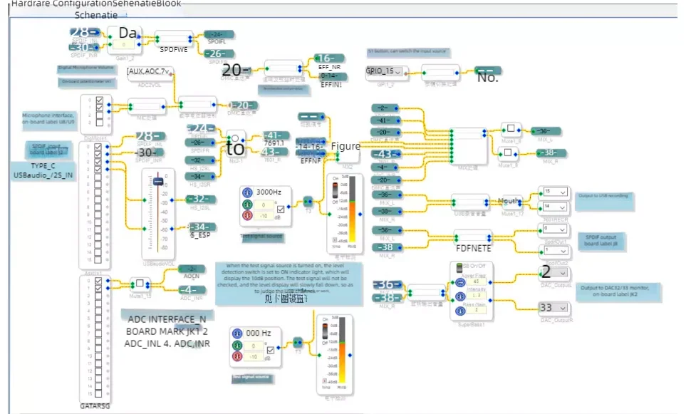 SAM5504B Modul Version Effektmodul Rückkopplungsunterdrücker ADAU1463 DSP Entwicklungsboard Audio- und Video-Dekodierungsmodul – Detail 5