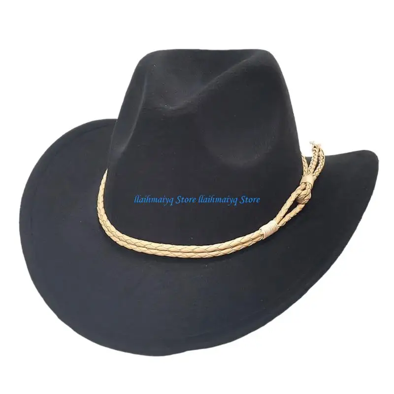 

573B Elegant Cowboy Hats With Costume Hat For Concerts Festivals And Everyday Outfits