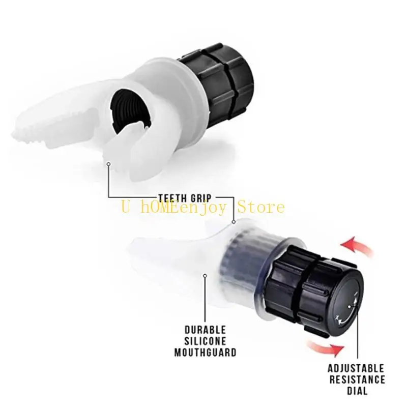 

B0KF Силиконовое устройство для тренировки объема легких Тренажер для дыхания для пациентов с ХОБЛ Певица