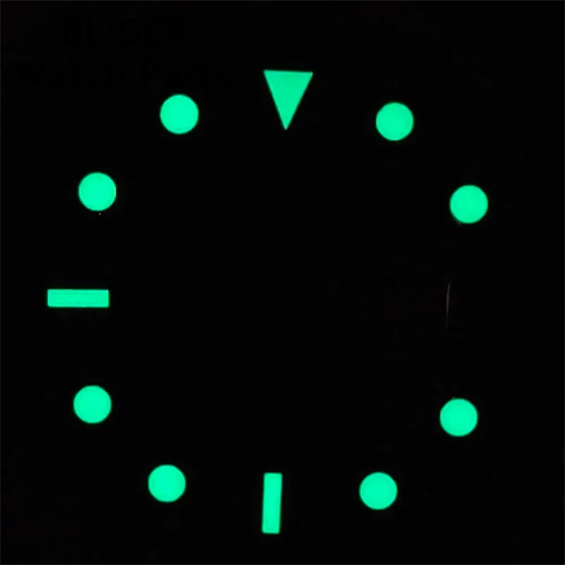 BLIGER 29mm Gradient  Dial Fit NH35 NH36 Movement Automatic C3 Green Luminous Watch Face Modified Watch Accessories