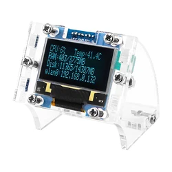 Raspberry Pi 0.96 Cal OLED I2C SSD 4-pin moduł lutowane głowica pinowa ekran LCD wyświetla temperaturę procesora dla Arduino STM32